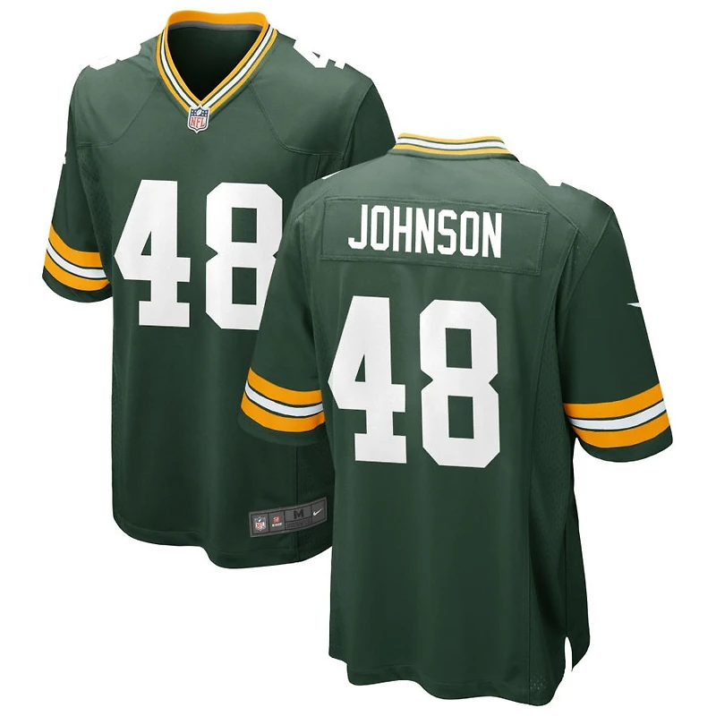 Jamon Johnson Men's Nike Green Green Bay Packers Custom Game Jersey