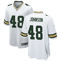 Jamon Johnson Men's Nike White Green Bay Packers Custom Game Jersey