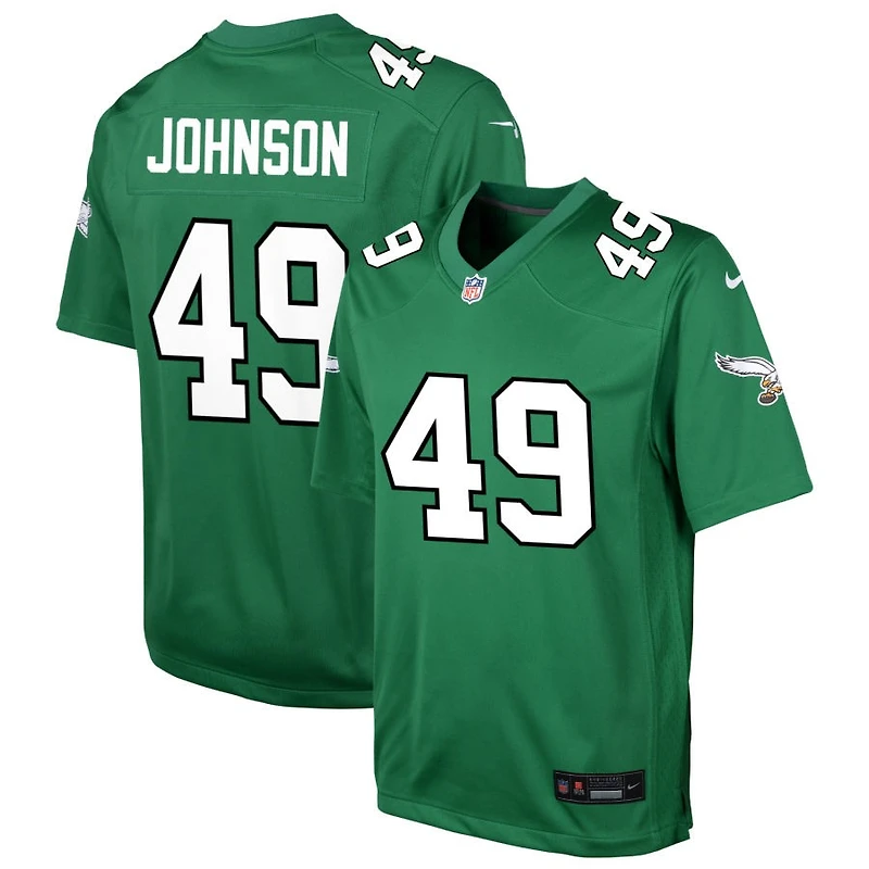 Brandon Johnson Youth Nike Kelly Green Philadelphia Eagles Alternate Custom Game Jersey