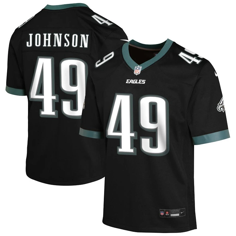 Brandon Johnson Youth Nike Black Philadelphia Eagles Alternate Custom Game Jersey