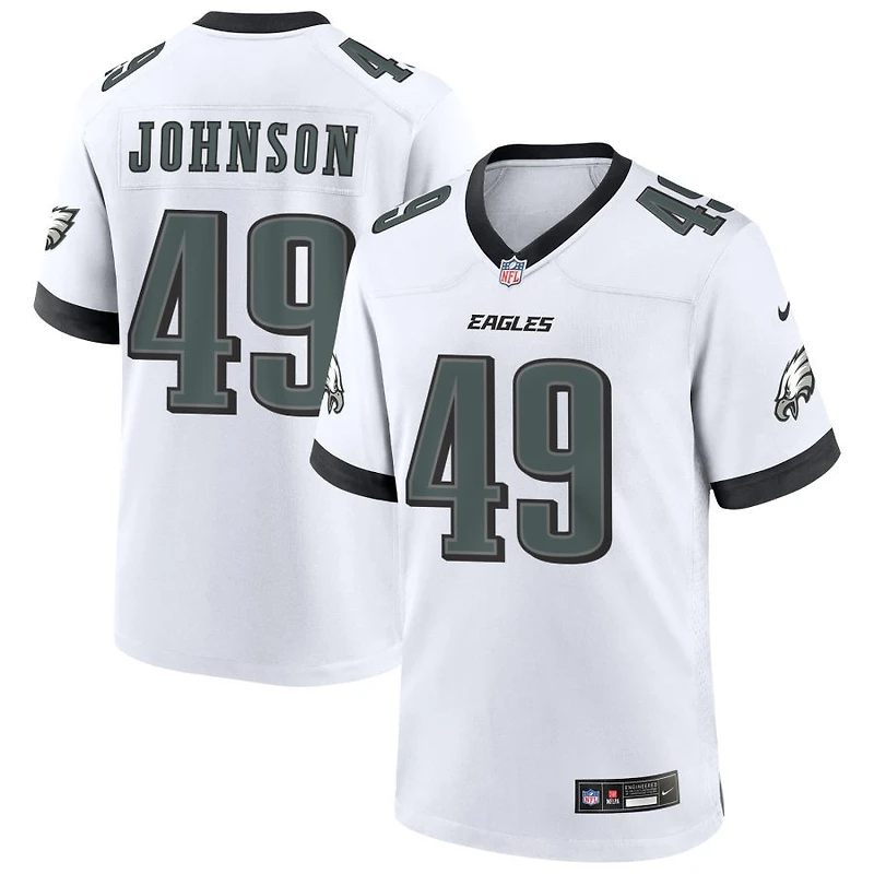 Brandon Johnson Men's Nike White Philadelphia Eagles Custom Game Jersey