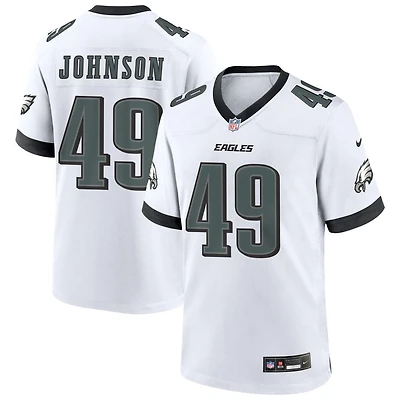 Brandon Johnson Men's Nike White Philadelphia Eagles Custom Game Jersey