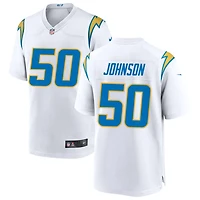 Emany Johnson Men's Nike White Los Angeles Chargers Custom Game Jersey