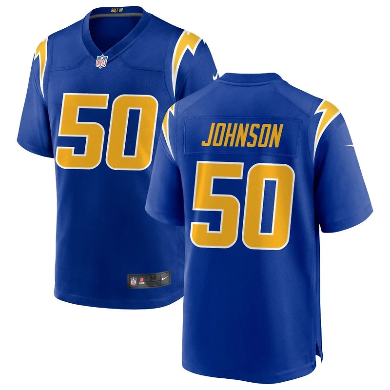 Emany Johnson Men's Nike Royal Los Angeles Chargers Alternate Custom Game Jersey