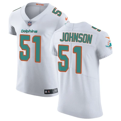 Caleb Johnson Men's Nike White Miami Dolphins Vapor Untouchable Elite Custom Jersey