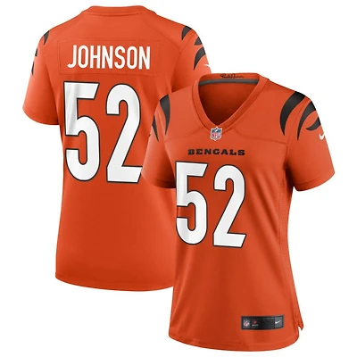 Cedric Johnson Women's Nike Orange Cincinnati Bengals Alternate Game Custom Jersey