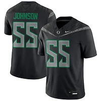 Matthew Johnson Men's Nike Black Oregon Ducks NIL Pick-A-Player Game Jersey