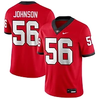 Nasir Johnson Men's Nike Red Georgia Bulldogs NIL Pick-A-Player Game Jersey