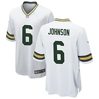 Kisean Johnson Men's Nike White Green Bay Packers Custom Game Jersey