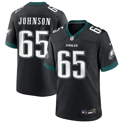 Lane Johnson Men's Nike Black Philadelphia Eagles Alternate Custom Game Jersey