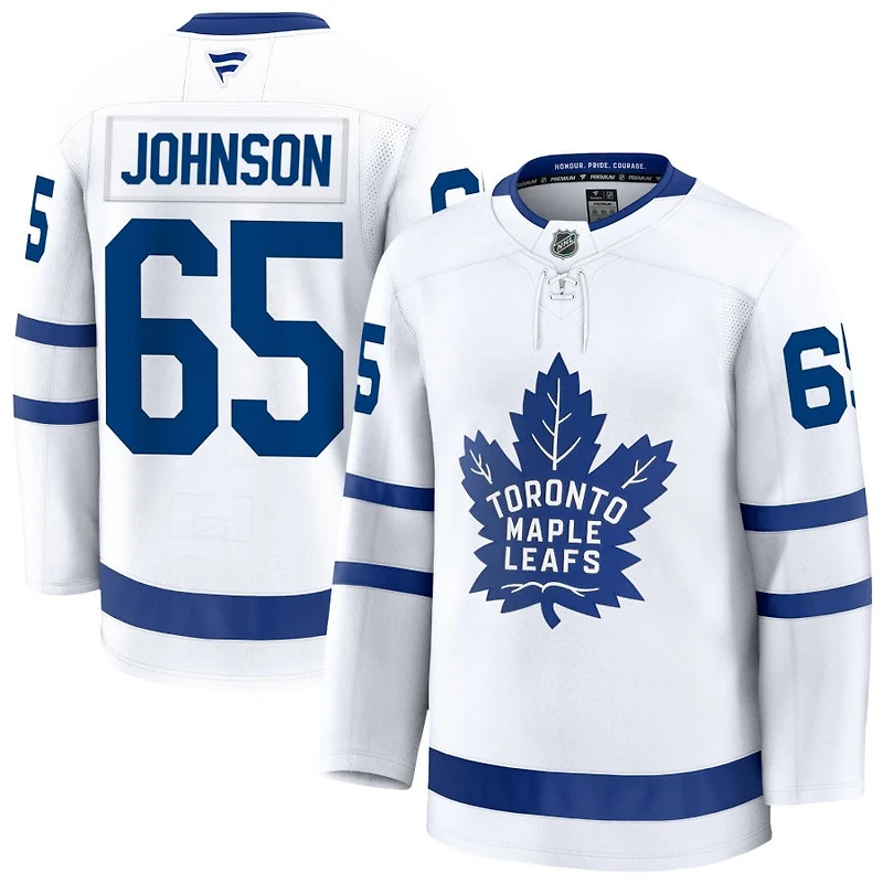 Reese Johnson Men's Fanatics White Toronto Maple Leafs Away Premium Custom Jersey