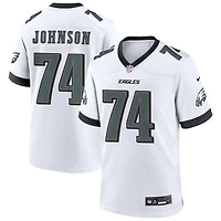 Fred Johnson Men's Nike White Philadelphia Eagles Custom Game Jersey