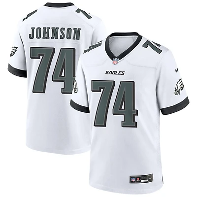 Fred Johnson Men's Nike White Philadelphia Eagles Custom Game Jersey
