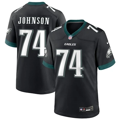 Fred Johnson Men's Nike Black Philadelphia Eagles Alternate Custom Game Jersey