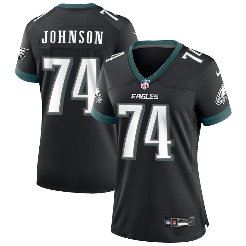 Fred Johnson Women's Nike Black Philadelphia Eagles Alternate Custom Game Jersey