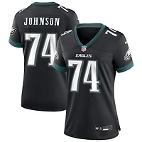 Fred Johnson Women's Nike Black Philadelphia Eagles Alternate Custom Game Jersey