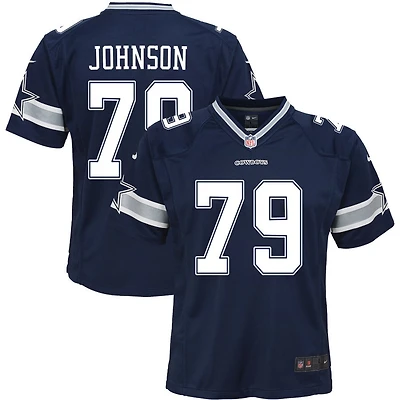 Marcellus Johnson Youth Nike Navy Dallas Cowboys Custom Game Jersey
