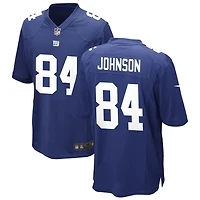 Theo Johnson Men's Nike Royal New York Giants Custom Game Jersey