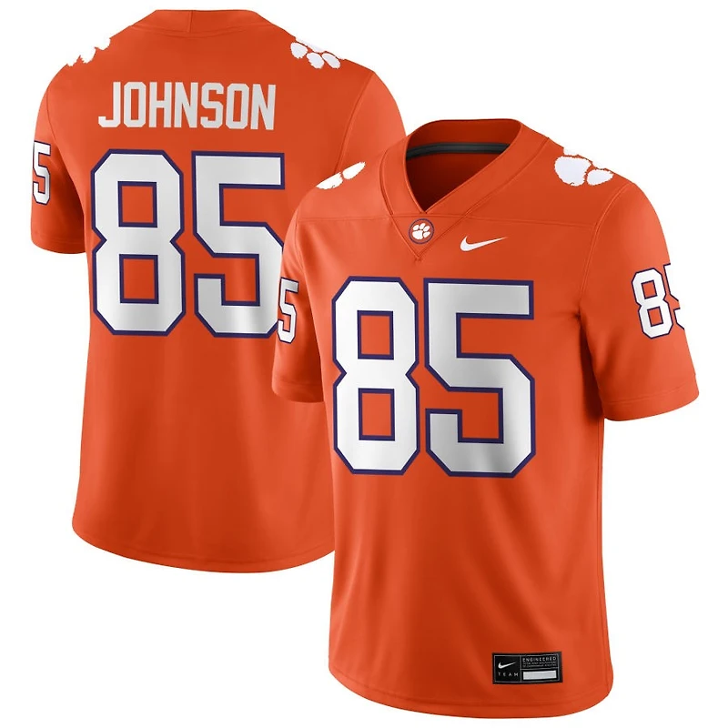 Charlie Johnson Men's Nike Orange Clemson Tigers NIL Pick-A-Player Game Jersey
