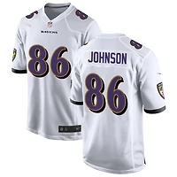 Cornelius Johnson Men's Nike White Baltimore Ravens Custom Game Jersey
