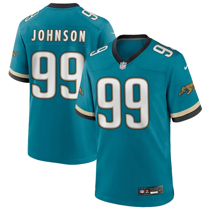 Austin Johnson Men's Nike Teal Jacksonville Jaguars Prowler Throwback Custom Game Jersey