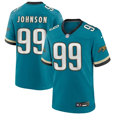 Austin Johnson Men's Nike Teal Jacksonville Jaguars Prowler Throwback Custom Game Jersey