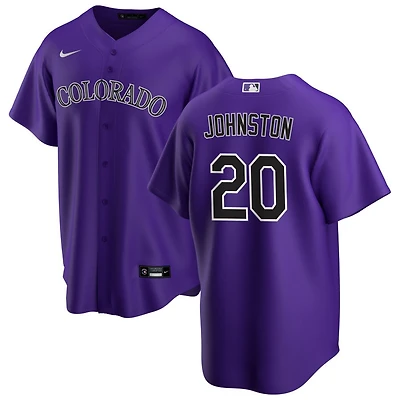 Troy Johnston Men's Nike Purple Colorado Rockies Alternate Replica Custom Jersey