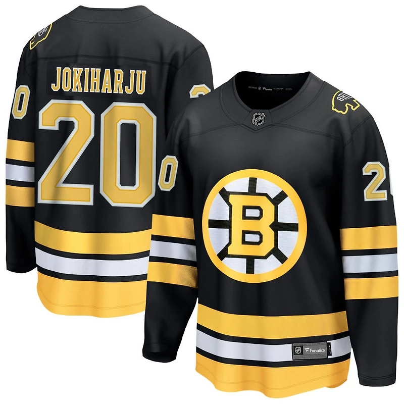 Henri Jokiharju Men's Fanatics  Black Boston Bruins Home Breakaway Custom Jersey