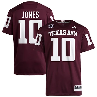 Marco Jones Men's adidas  Maroon Texas A&M Aggies NIL Pick-A-Player Home Premier Football Jersey
