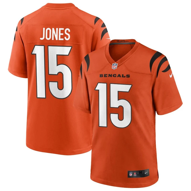 Charlie Jones Youth Nike Orange Cincinnati Bengals Alternate Game Custom Jersey