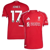 Curtis Jones Men's adidas  Red Liverpool 2025/26 Home Custom Authentic Jersey