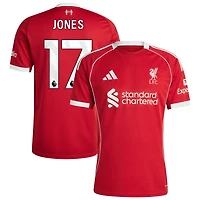 Curtis Jones Men's adidas  Red Liverpool 2025/26 Home Custom Replica Jersey
