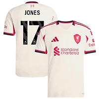 Curtis Jones Men's adidas  White Liverpool 2025/26 Away Replica Custom Jersey