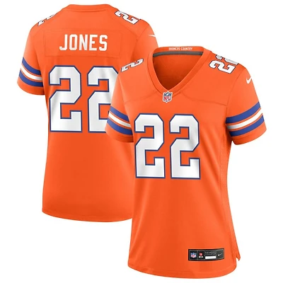 Brandon Jones Women's Nike Orange Denver Broncos Mile High Collection 1977 Throwback Custom Game Jersey