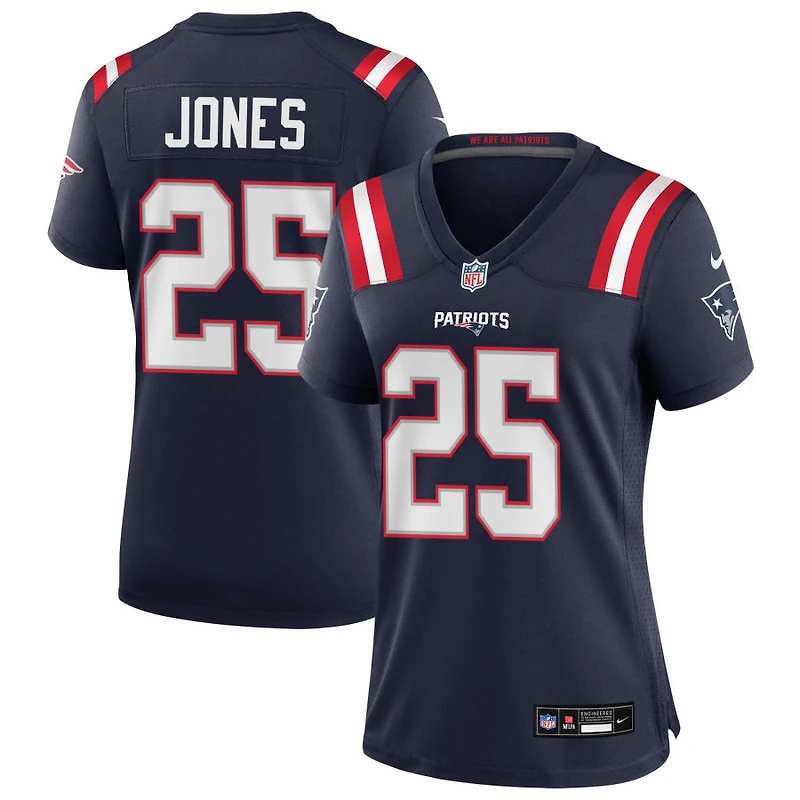 Marcus Jones Women's Nike Navy New England Patriots Custom Game Jersey
