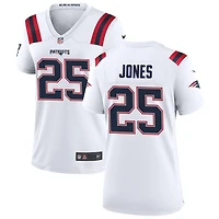 Marcus Jones Women's Nike New England Patriots White Custom Game Jersey