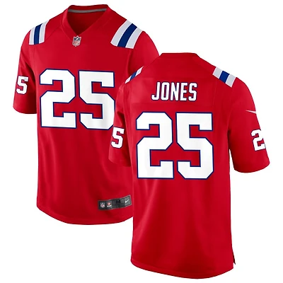 Marcus Jones Men's Nike Red New England Patriots Alternate Custom Jersey