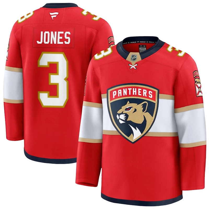 Seth Jones Men's Fanatics Red Florida Panthers Home Premium Custom Jersey