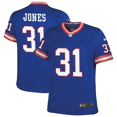 Nic Jones Youth Nike Royal New York Giants Classic Custom Game Jersey