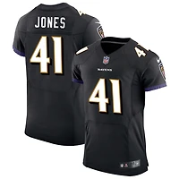 Dre'Mont Jones Men's Nike Black Baltimore Ravens Speed Machine Elite Custom Jersey