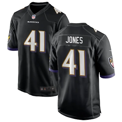 Dre'Mont Jones Men's Nike Black Baltimore Ravens Alternate Custom Game Jersey