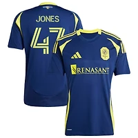 Isaiah Jones Men's adidas  Navy Nashville SC 2025 The Heart of Nashville Kit Replica Custom Jersey