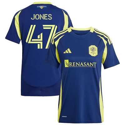 Isaiah Jones Women's adidas  Navy Nashville SC 2025 The Heart of Nashville Kit Replica Custom Jersey