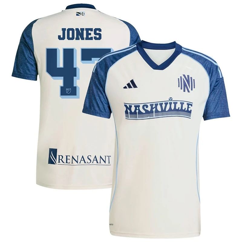 Isaiah Jones Men's adidas White Nashville SC 2025 Third Replica Custom Jersey