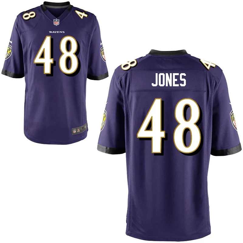 Carl Jones Youth Nike Purple Baltimore Ravens Custom Game Jersey