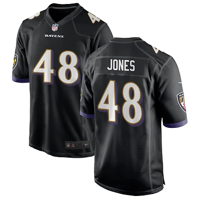 Carl Jones Men's Nike Black Baltimore Ravens Alternate Custom Game Jersey