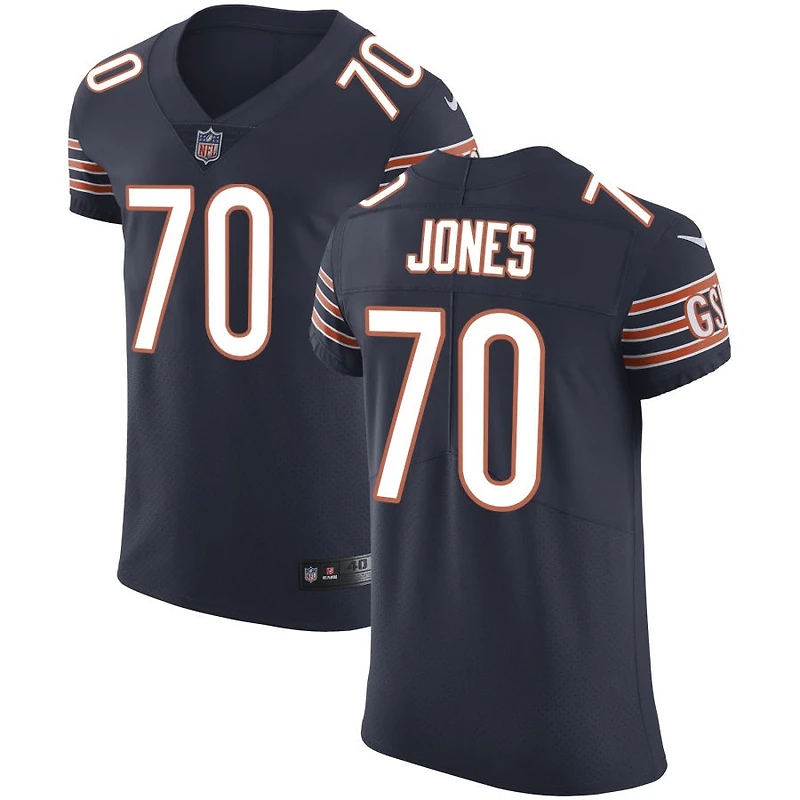 Braxton Jones Men's Nike Navy Chicago Bears Vapor Untouchable Custom Elite Jersey