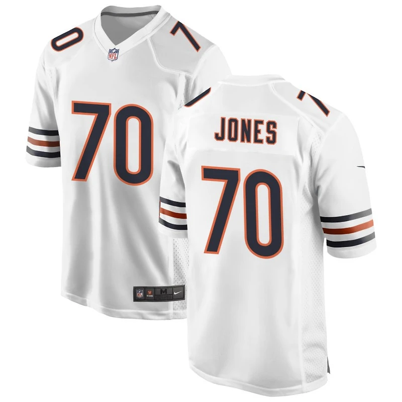 Braxton Jones Men's Nike White Chicago Bears Custom Game Jersey