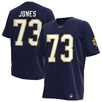 Peter Jones Men's Under Armour Navy Notre Dame Fighting Irish NIL Pick-A-Player Replica Football Jersey