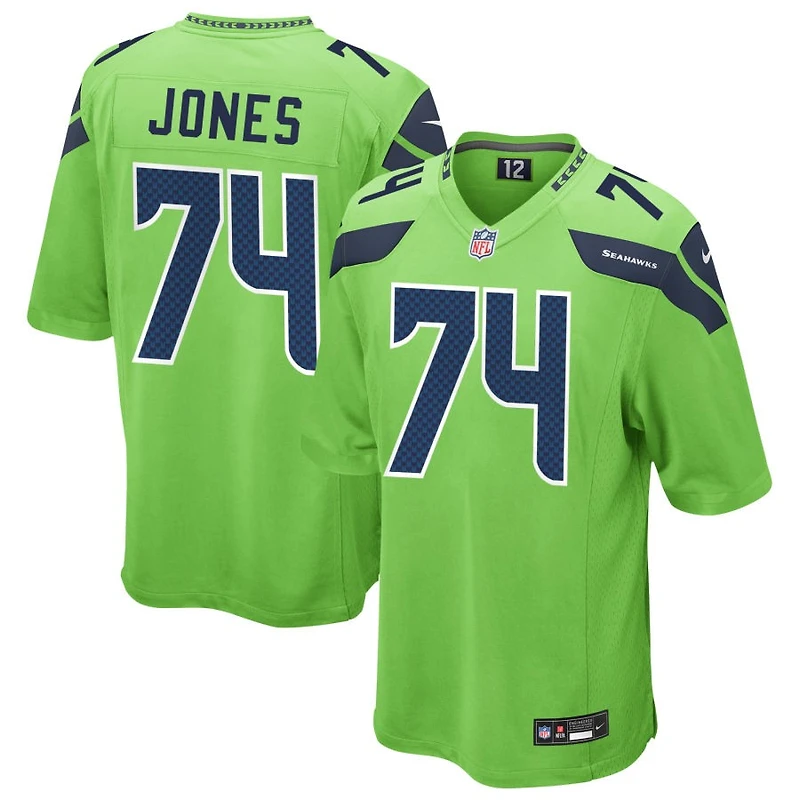 Josh Jones Men's Nike Neon Green Seattle Seahawks Alternate Custom Game Jersey